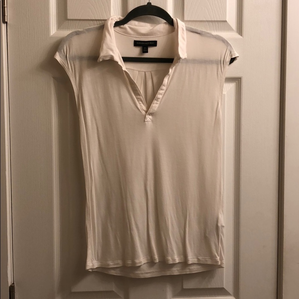 Banana Republic White Polo